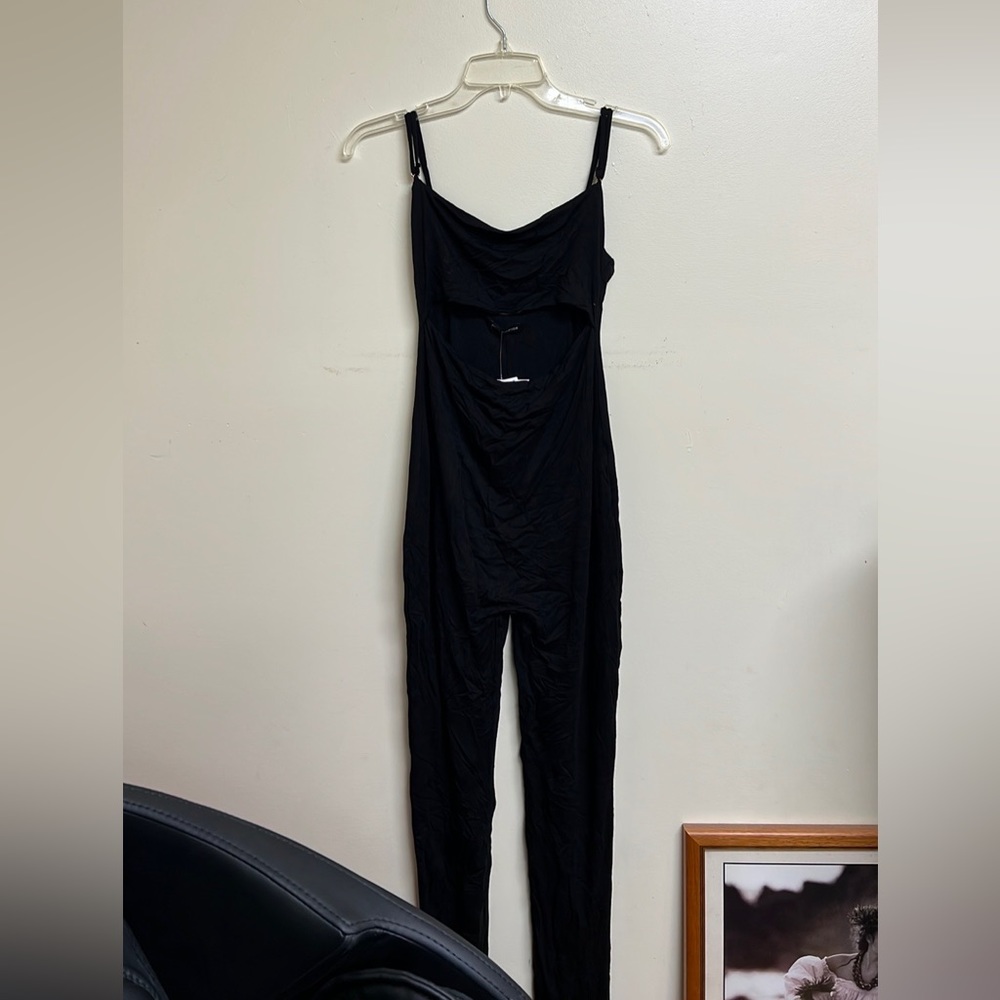 NWT Naked Wardrobe Black Long Length Romper